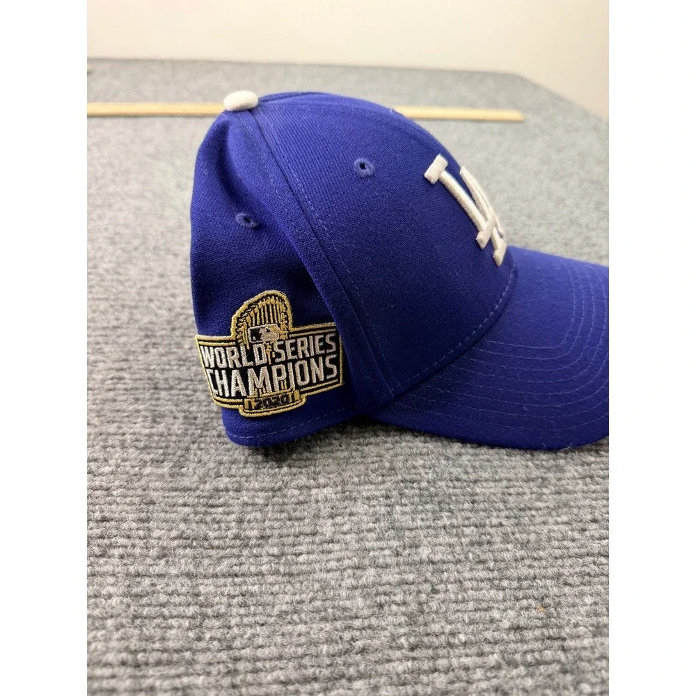 New Era Mens LA Dodgers Baseball Cap Small Medium Blue World Series‎ Champions - Picture 2 of 9